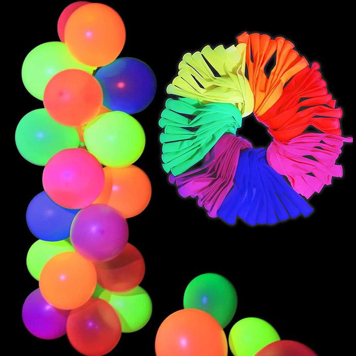蛍光 ゴム風船 100枚セット 12インチ 30cm ライブ ネオンカラー