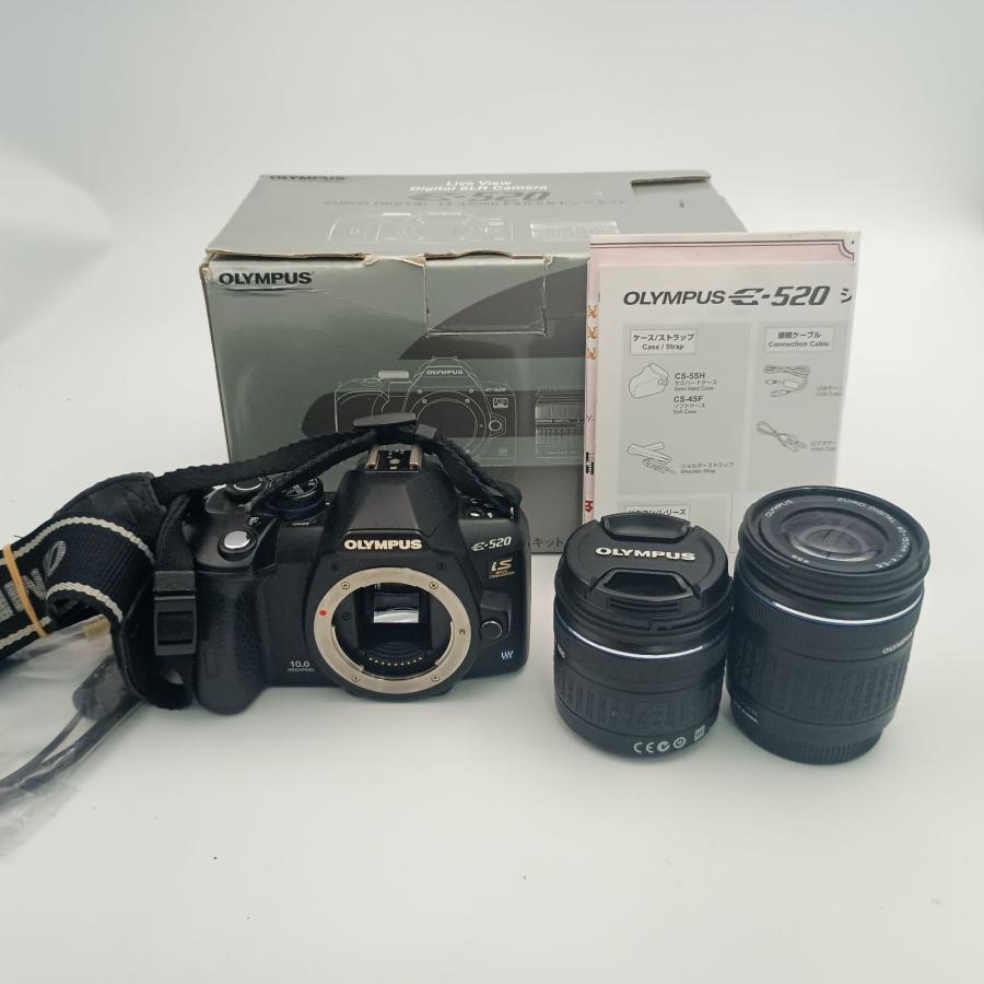 OLYMPUS E-520 DIGITAL Camera Black OLYMPUS ZUIKO DIGITAL 14-42mm F/3.5-5.6 40-150mm F/4-5.6