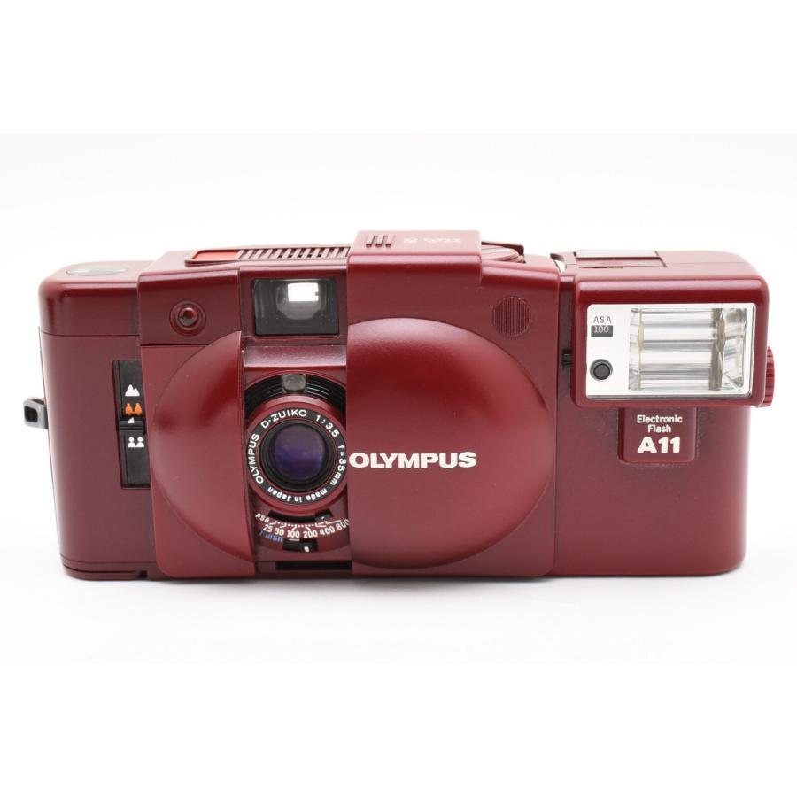 Olympus オリンパス Compact XA2 Red フィルムカメラ A11 フラッシュ