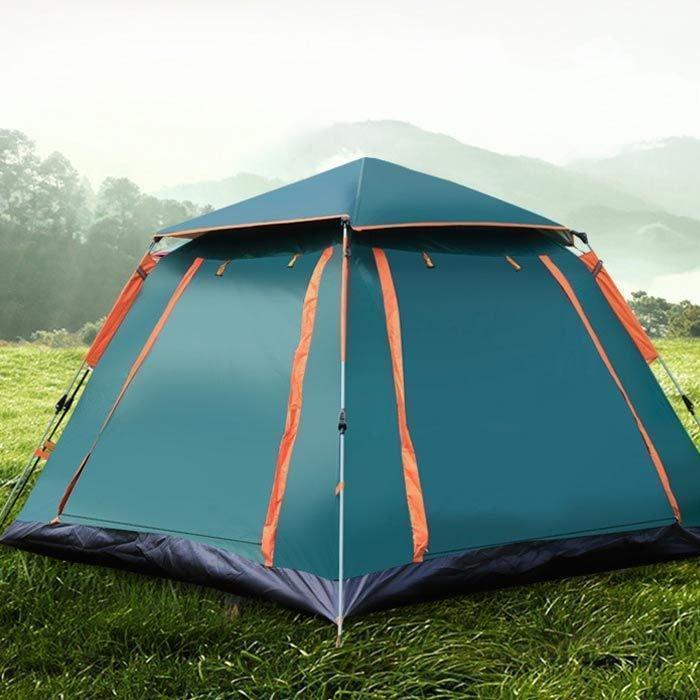 テント ワンタッチテント 自動式テント 大型 2-5人用 キャンプテント 軽量簡易ドーム型 日よけ アウトドア 支柱2本 固定バンドがほつれ｜gogomaxshop｜03