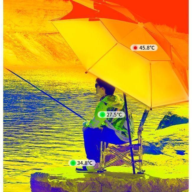 釣り用傘 パラソル 壊れにくい フィッシング ビーチ用 360度回転 収納袋付き 釣り堀 角度調節 通気 風抜き UVカット 日除け 遮光断熱 アウトドア｜gogomaxshop｜04