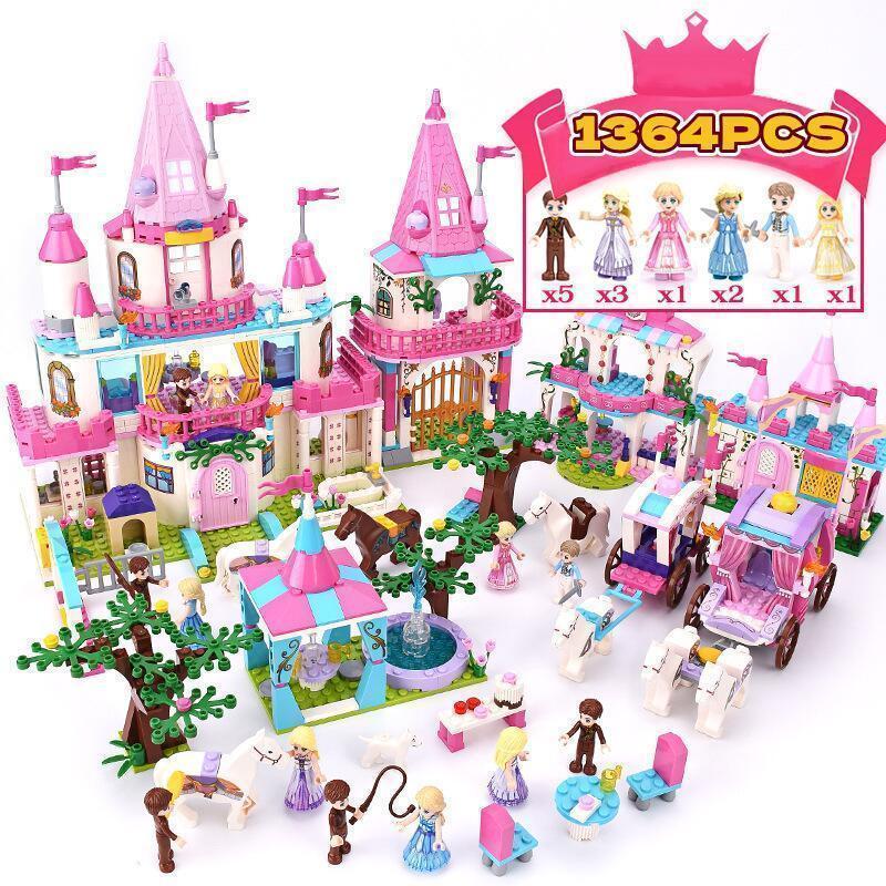 ブロック お城 プリンセス お姫様 たくさんセット 子供おもちゃ LEGO 