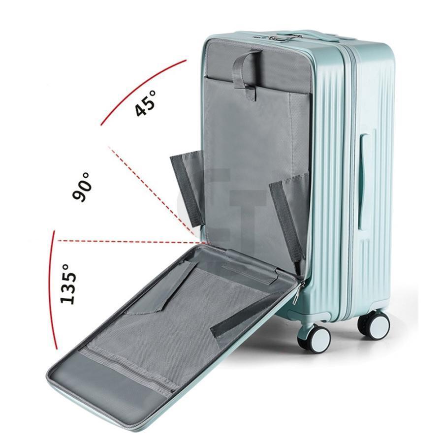 スーツケース キャリーケース 機内持ち込み 多機能スーツケース フロントオープン 前開き USBポート付き 充電口 カップホルダー付き 43L/69L 大容量｜gogomaxshop｜10