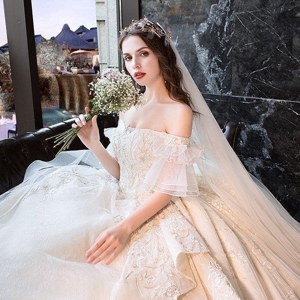 ウェディングドレス 結婚式 大きいサイズ 袖あり パーティー ウェディングドレス 結婚式 大きいサイズ 袖あり パーティー