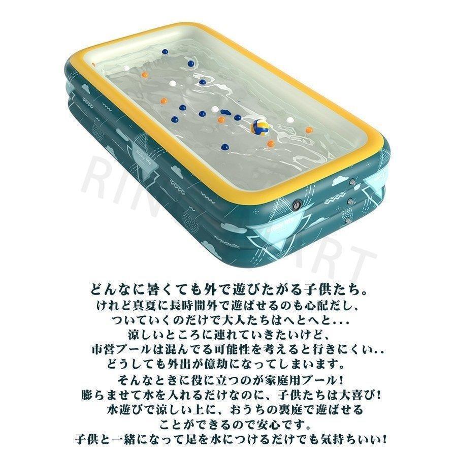 プール 家庭用 大型 深い エアプール 自動充気 2m 3m 4m 3つ気室 ビニールプール ファミリープール 家庭用プール 水遊び 大容量 自宅 屋外 暑さ対策 夏の日｜gogomaxshop｜08