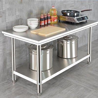 お買い得品 ステンレス作業台 キッチン操作台 家庭用業務用 2層 お買い得品 ステンレス作業台 キッチン操作台 家庭用業務用 2層