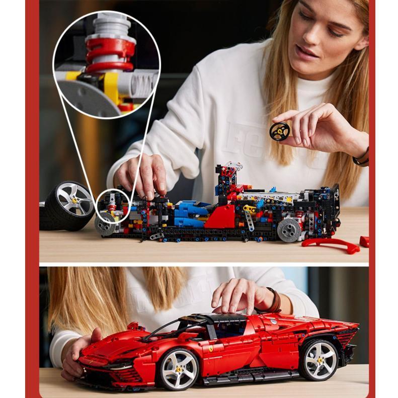 LEGOレゴ互換品 エンツォフェラーリ スポーツカー ブロック 手作り 車おもちゃ ミニカー モデル 置物を置く 誕生日 こどもの日 新年 クリスマス プレゼント｜gogomaxshop｜04