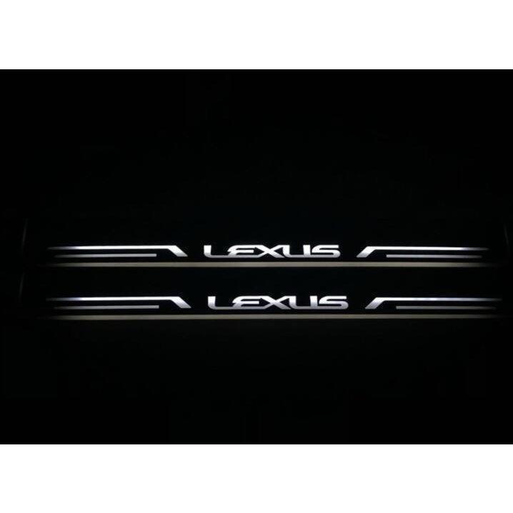 レクサス LEXUS LS専用 流れる LED スカッフプレート アクリル製 ドアステッププレート ホワイト発光 LS460 LS600 LS500 LC500 4枚｜gogomaxshop｜02