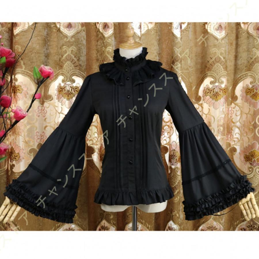 ロリータ シフォンブラウス レディース 長袖 シャツ 姫袖 リボン ロリータ シフォンブラウス レディース 長袖 シャツ 姫袖 リボン