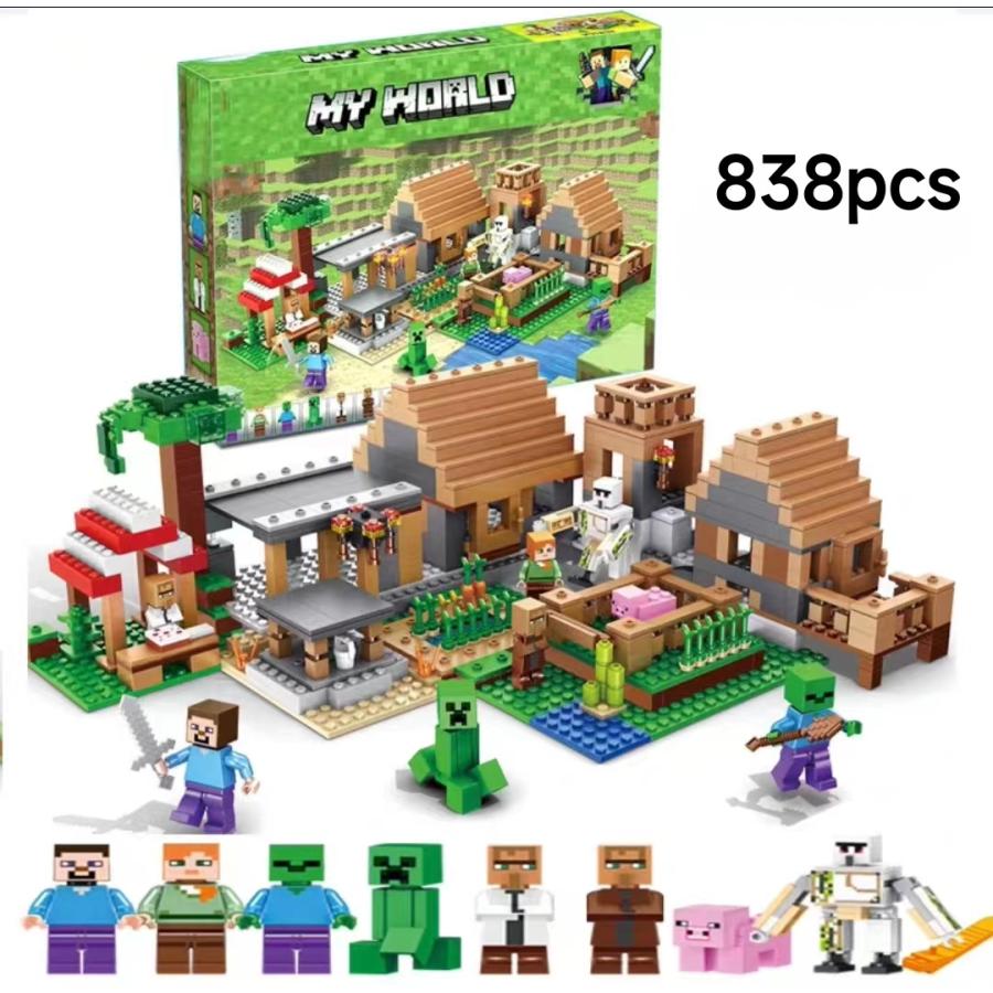 マイクラレゴ レゴ マイクラ 村落 diy world マインクラフト レゴ互換 