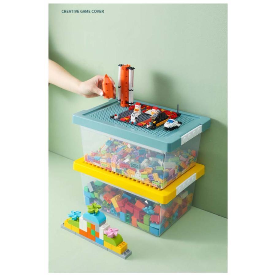 レゴ ボックス 収納ケース キッズ 2タイプ×4色 おしゃれ ケース レゴシリーズ 子ども 知育家具 おもちゃ収納 フタ付 2タイプ×4色 仕切り付｜gogomaxshop｜14