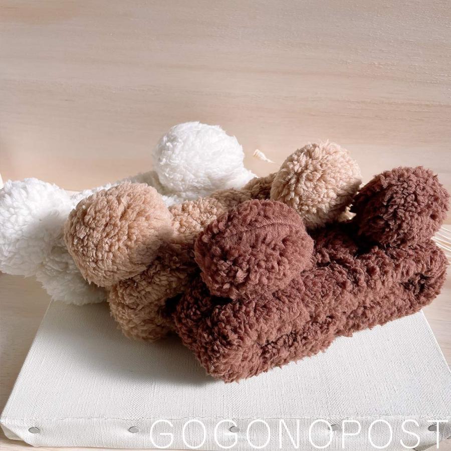 くま耳もこもこボア ナイトヘアバンド メイク用ヘアバンド 耳付き 熊