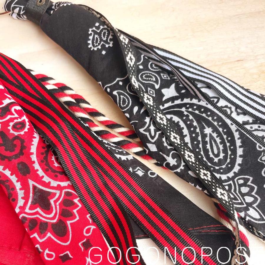 ペイズリー柄スカーフ＆リボンのバッグチャーム ベルトアクセサリー