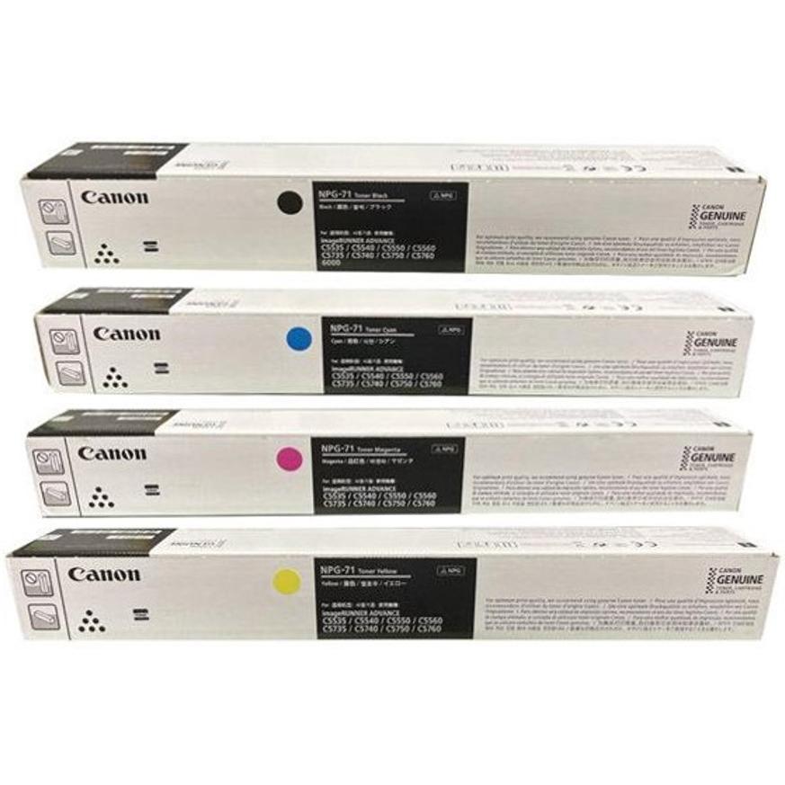 キヤノン（Canon） キャノン用 NPG-71 全色 4本セット (ブラック