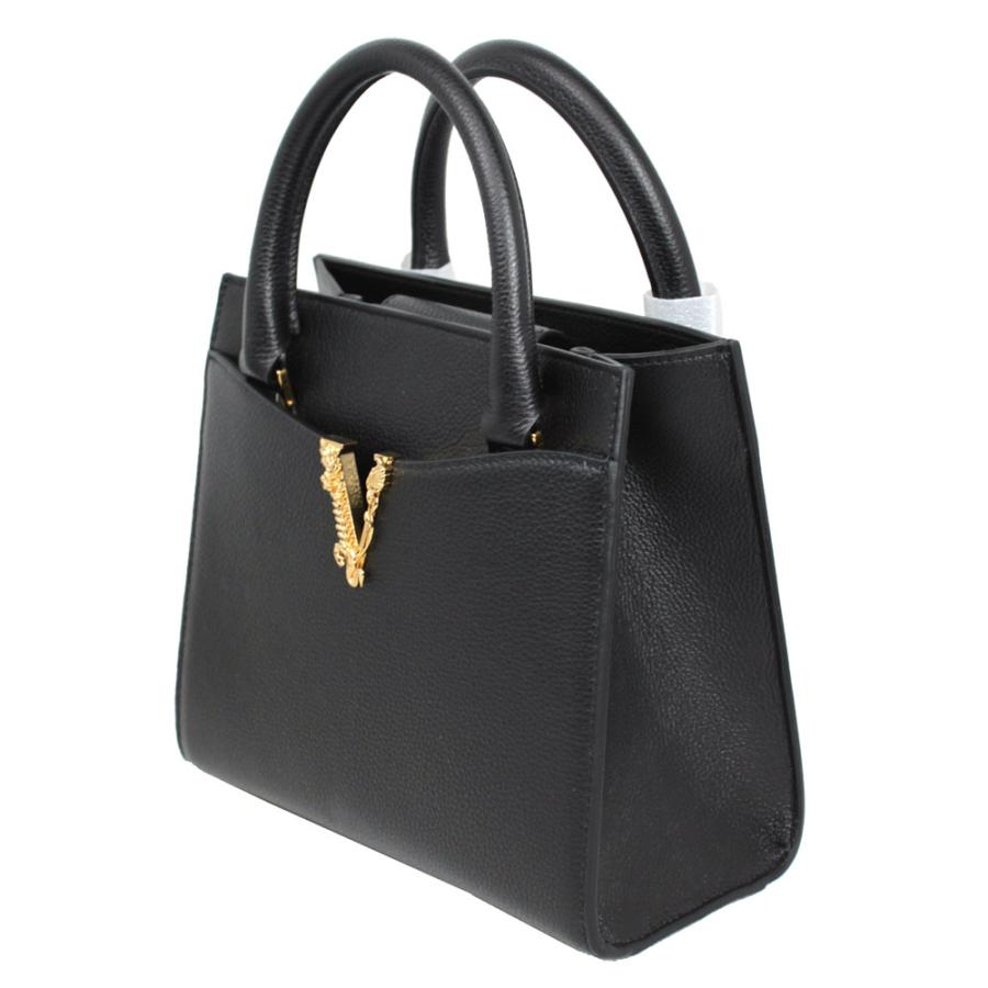 ヴェルサーチ バッグ レディース VERSACE ハンド/ショルダーバッグ 2WAY ヴィルトゥス レザー ブラック 1005960 1A04093 1B00Vの画像