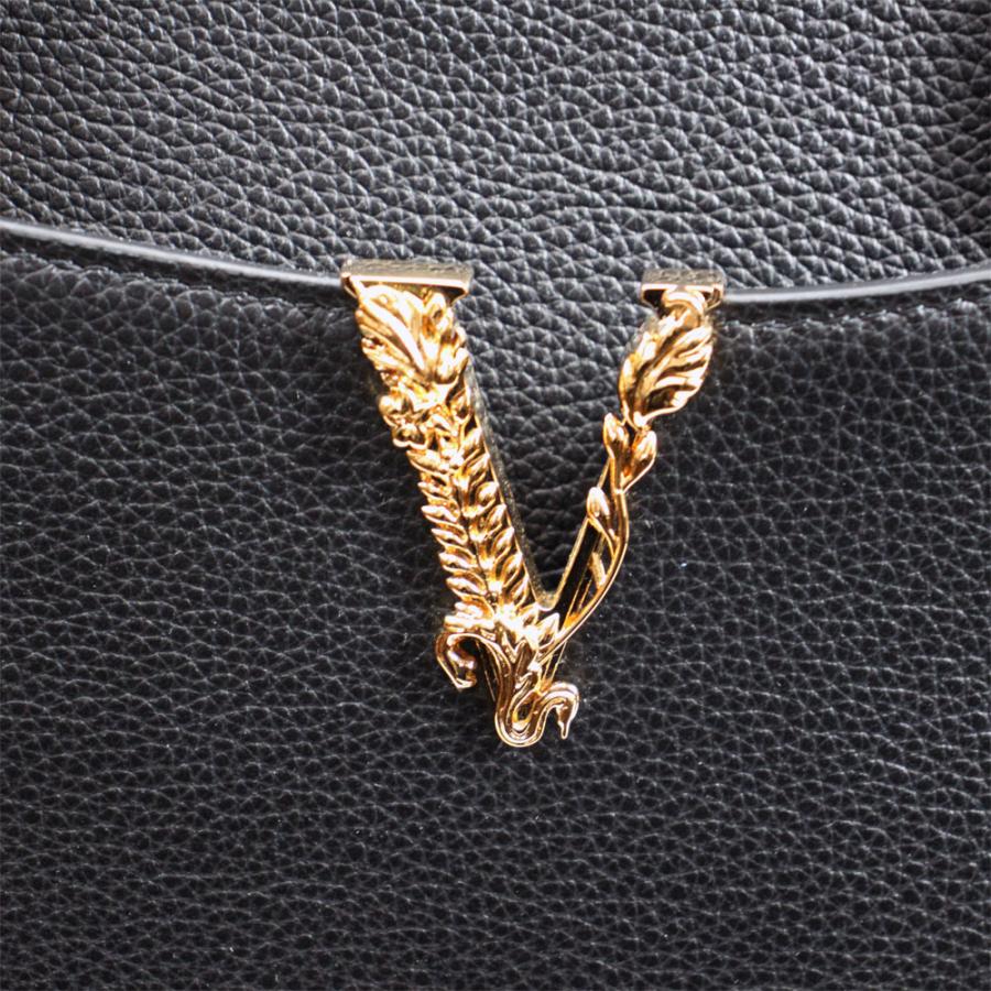 ヴェルサーチ バッグ レディース VERSACE ハンド/ショルダーバッグ 2WAY ヴィルトゥス レザー ブラック 1005961 1A04093の画像