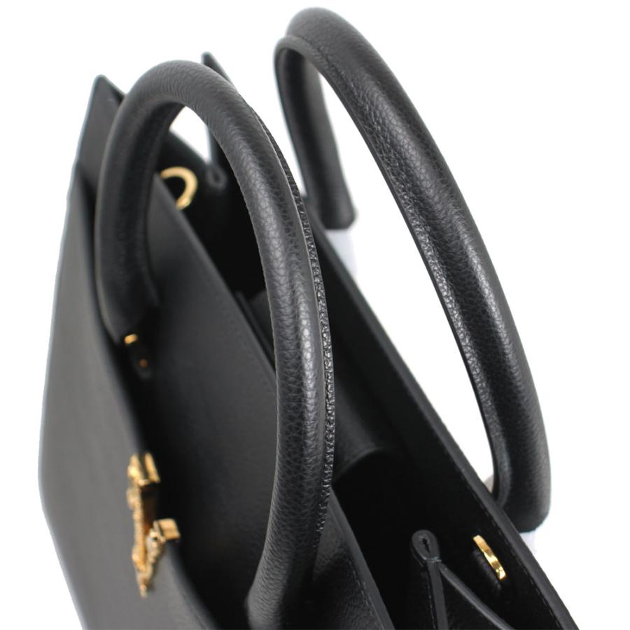 ヴェルサーチ バッグ レディース VERSACE ハンド/ショルダーバッグ 2WAY ヴィルトゥス レザー ブラック 1005961 1A04093の画像