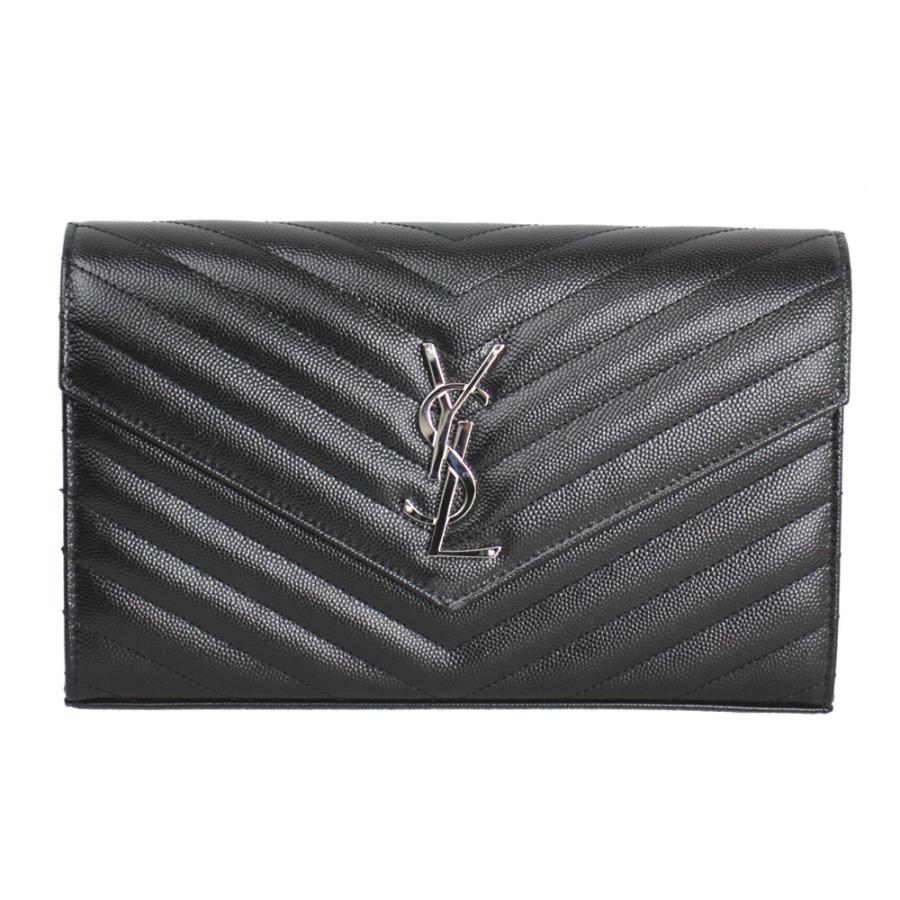 サンローラン チェーンショルダーウォレット 377828 BOW02 1000 SAINT LAURENT サンローラン バッグ レディース チェーン