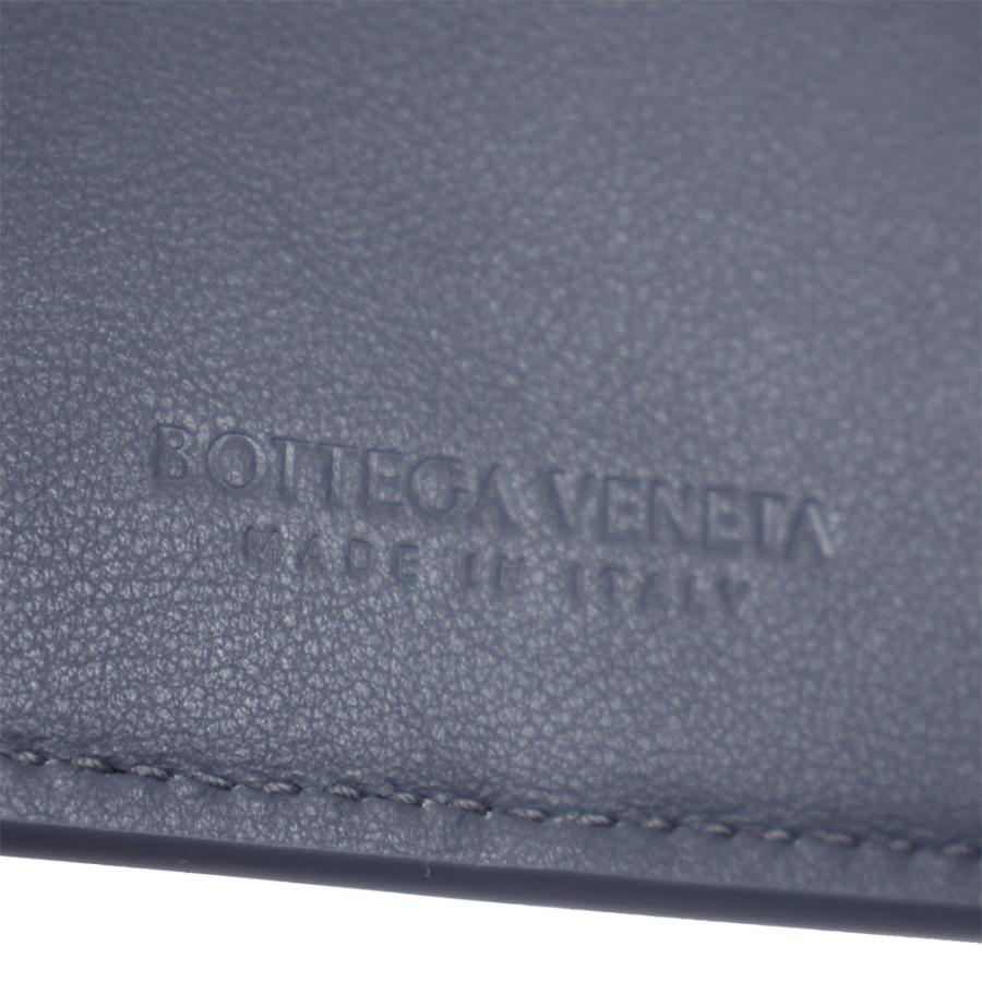 ボッテガヴェネタ 財布 メンズ BOTTEGA VENETA 二つ折り札入れ カセット イントレチャート カーフレザー グレー 649603-1の画像