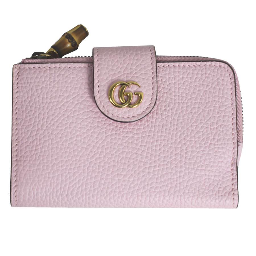 GUCCI（グッチ） 財布 レディース 二つ折り財布 バンブー付き ダブルG