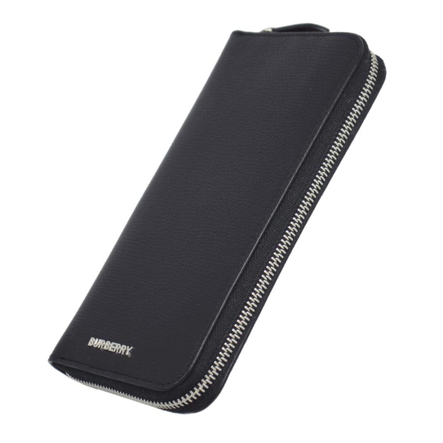 BURBERRY バーバリー 長財布 ラウンドファスナー レザー ネイビー BURBERRY バーバリー 財布 メンズ ラウンドファスナー長財布