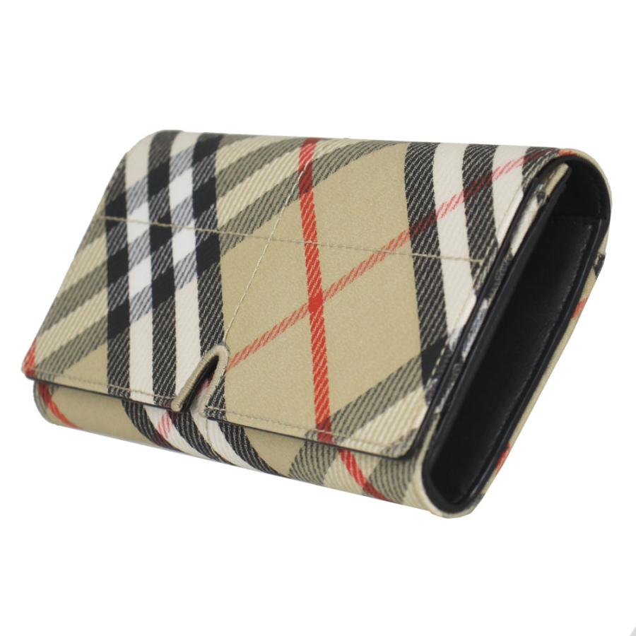 BURBERRY（バーバリー） 財布 レディース フラップ長財布 キャンバス