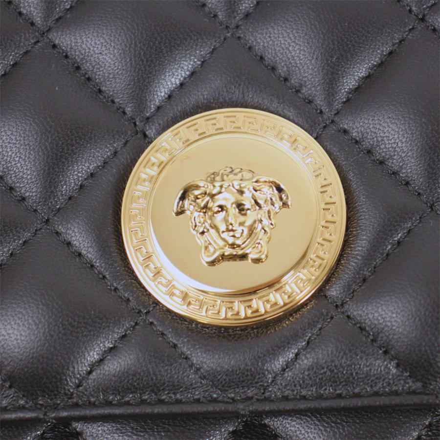 ヴェルサーチ バッグ レディース VERSACE チェーンショルダーバッグ メドゥーサ キルティング レザー ブラック DBF1164S 1A03912の画像