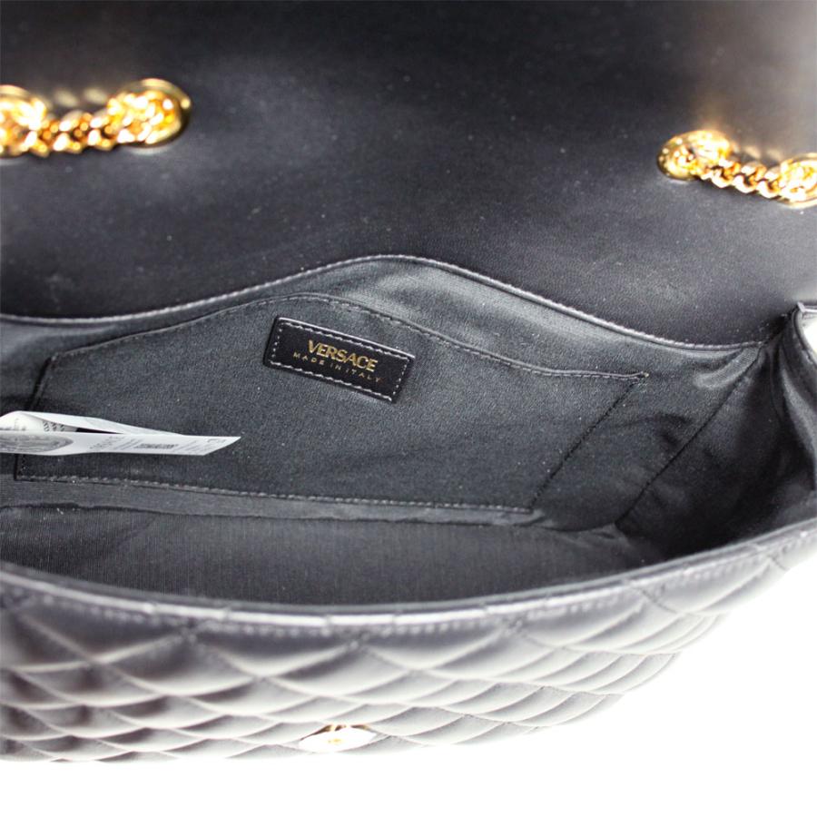 ヴェルサーチ バッグ レディース VERSACE チェーンショルダーバッグ メドゥーサ キルティング レザー ブラック DBF1164S 1A03912の画像