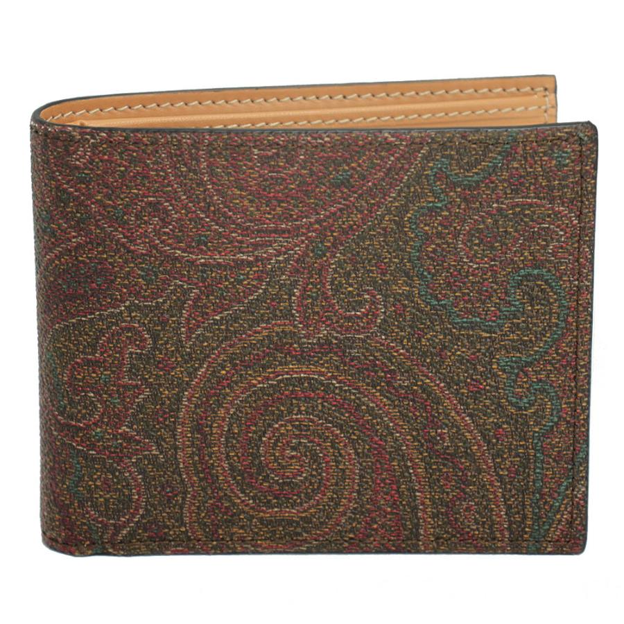 ETRO エトロ 財布 メンズ 二つ折り札入れ ペイズリー柄 PVC  