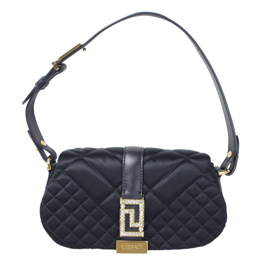 Versace】グレカ キルティング トートバッグ ブラック ロゴ