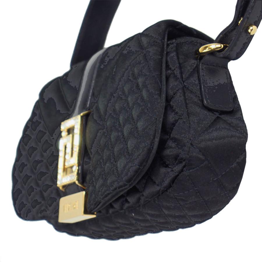 ヴェルサーチ ショルダーバッグ グレカ クリスタル装飾 1010951 VERSACE ヴェルサーチ セミショルダーバッグ グレカ ゴッデス