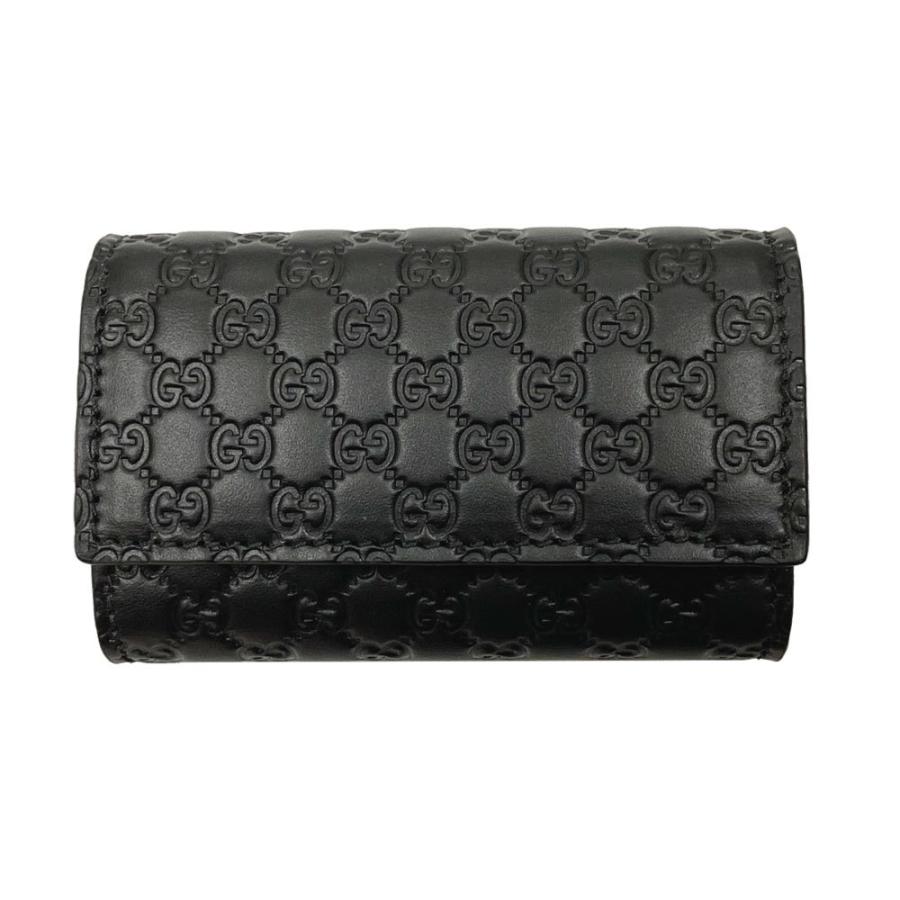 GUCCI キーケース/6連/グッチシマレザー/BLK/総柄/150402 GUCCI キーケース/6連/グッチシマレザー/BLK/総柄/150402 GUCCI