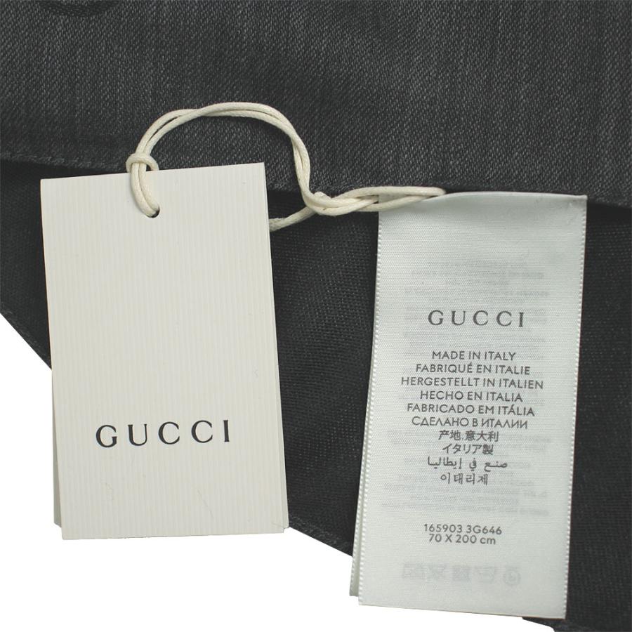GUCCI ブラック ストール 70 X 200 cm