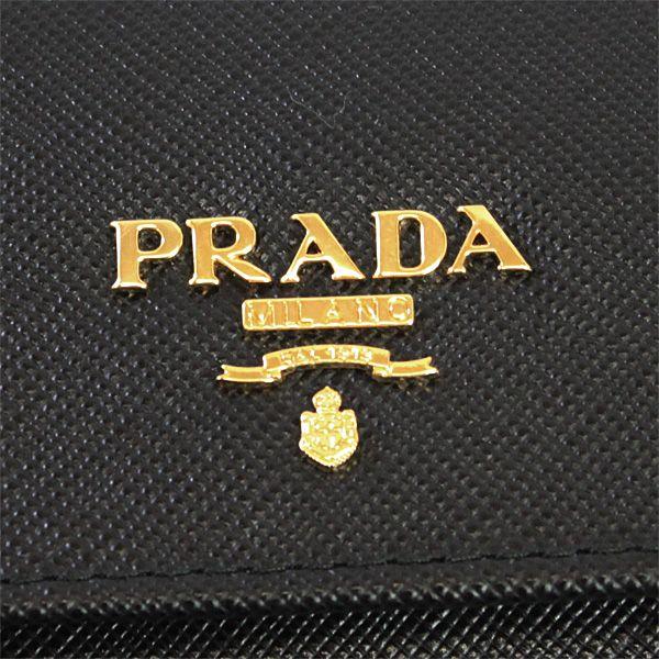 PRADA プラダ アウトレット 三つ折財布 ブラック サフィアーノ