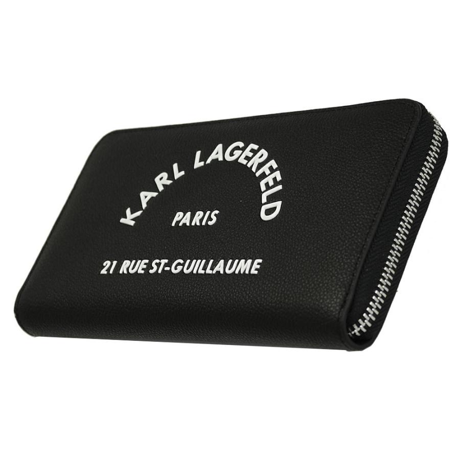 カールラガーフェルド 財布 レディース KARL LAGERFELD ラウンドファスナー長財布 レザー ブラック RUE ST-GUILLAUME 201W3226 | KARL LAGERFELD | 01