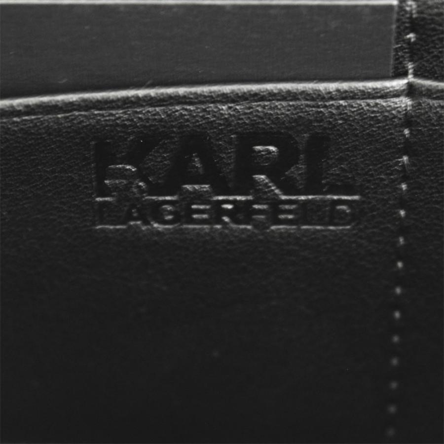 カールラガーフェルド 財布 レディース KARL LAGERFELD 長財布 K/Ikon フラップ ウォレット レザー ブラック 201W3264｜goguysshop｜08