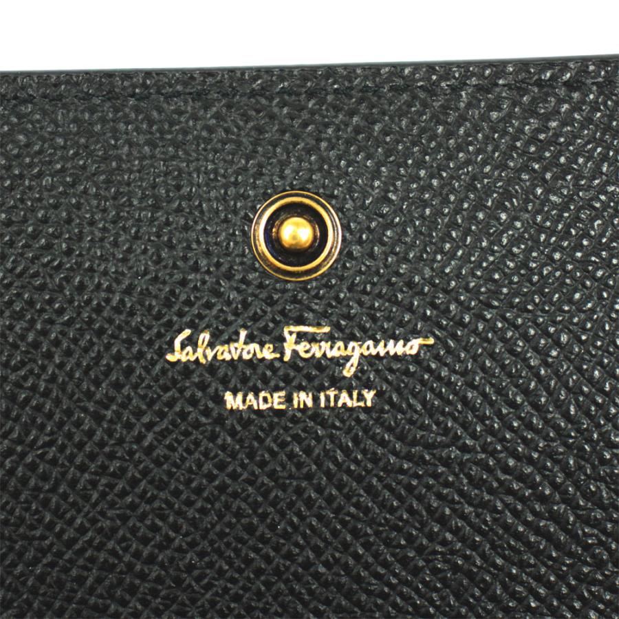 フェラガモ 名刺入れ カードケース FERRAGAMO ダブル ガンチーニ