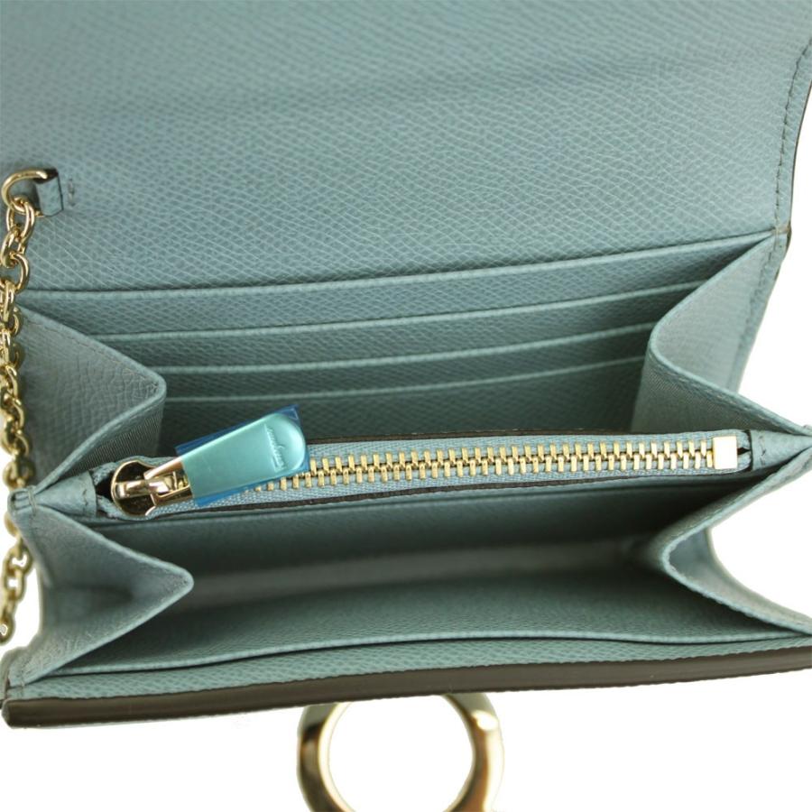 FERRAGAMO（フェラガモ） 財布 レザー ライトブルー系 22D463