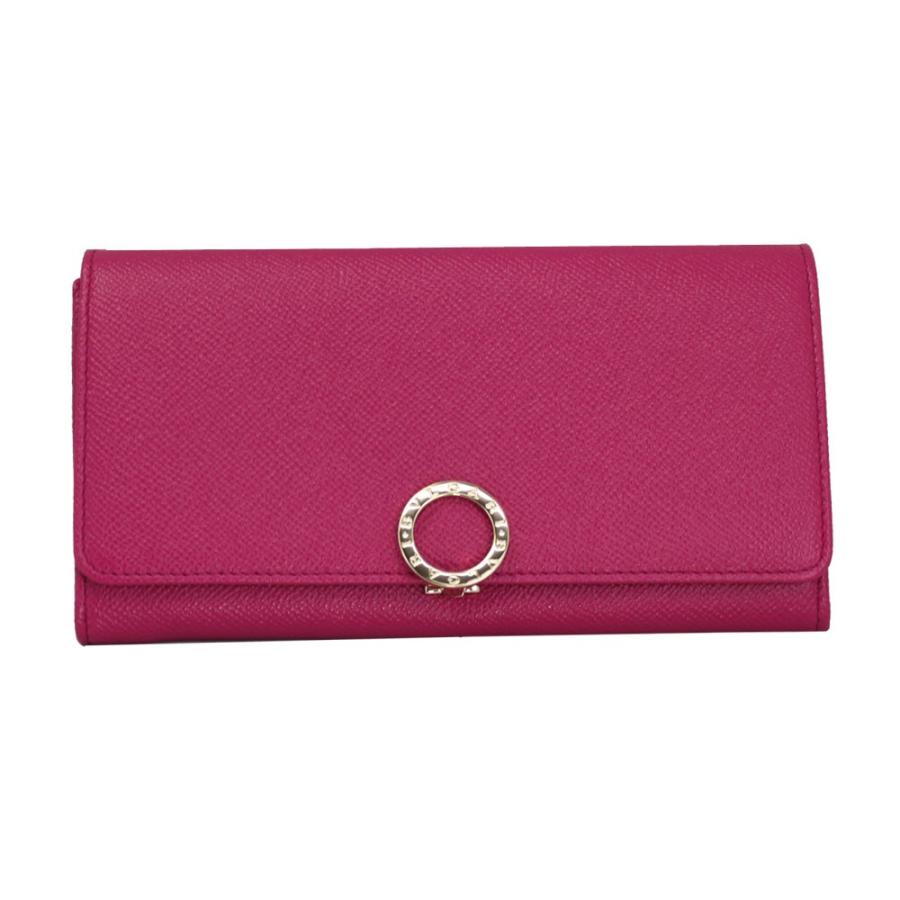 BVLGARI ブルガリ 二つ折り長財布 ブルガリ・ブルガリ ピンク バイ