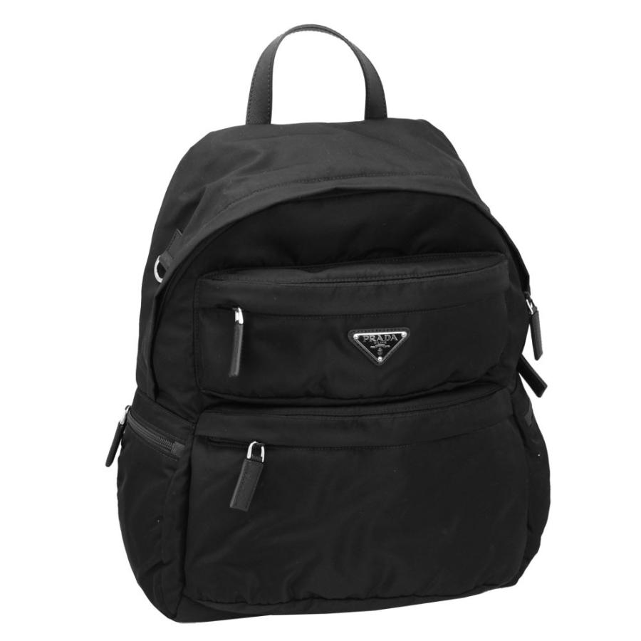 美品◎PRADA プラダ ミニリュック 三角プレート 白タグ 伊製 NERO 黒 プラダ PRADA ミニリュックサック 三角プレート 本物 正規品