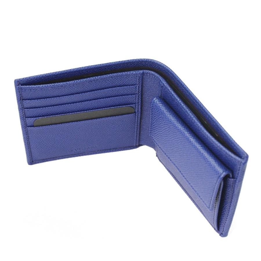 ブルガリ　ブルー　レザー 二つ折り財布 ブルガリ ブルー レザー 二つ折り財布 BVLGARI(ブルガリ) / 2つ折り
