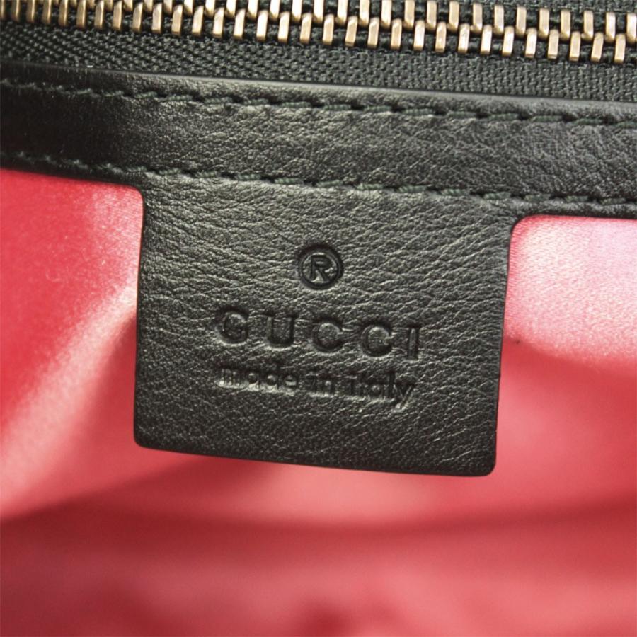 GUCCI グッチ チェーンショルダーバッグ GGマーモント レザー ブラック 