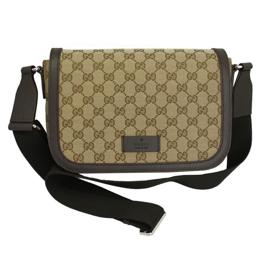 グッチ バッグ レディース 449172 GUCCI 斜め掛けショルダーバッグ GGキャンバス ベージュ/ダークブラウン アウトレット 449172 KY9KN 9886｜goguysshop