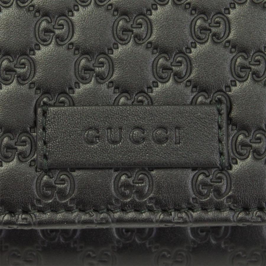 【極美品】GUCCI マイクロシマ 二つ折り財布 レザー　ブラック GUCCI 並行輸入 グッチ 2つ折り財布 マイクロ シマ 260987 BMJ1N