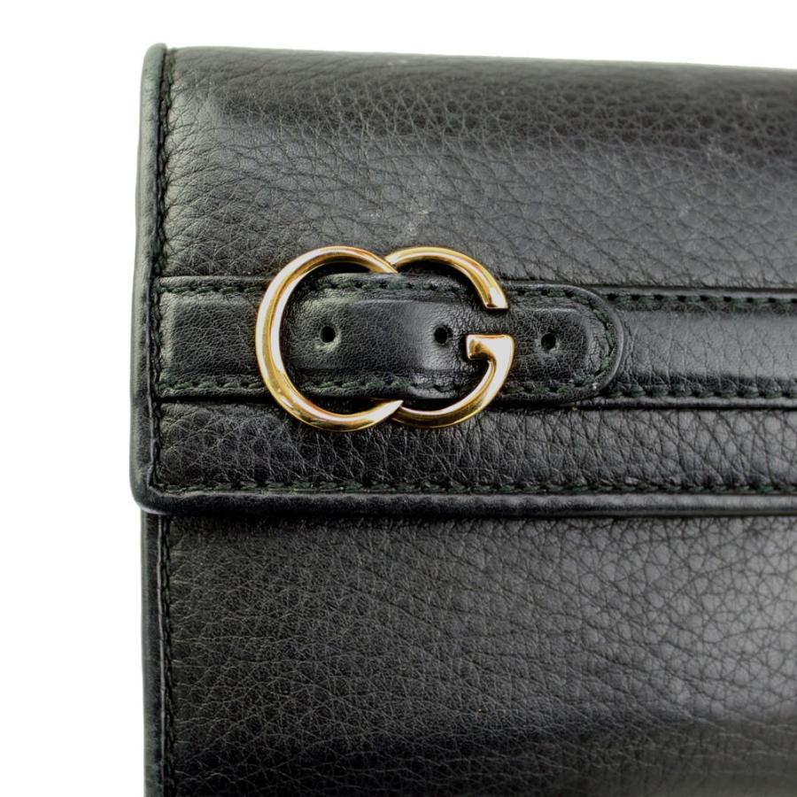j35 Gucci　グッチ　長財布　シマレザー　ブラック　プレート j35 Gucciグッチ長財布シマレザーブラックプレート