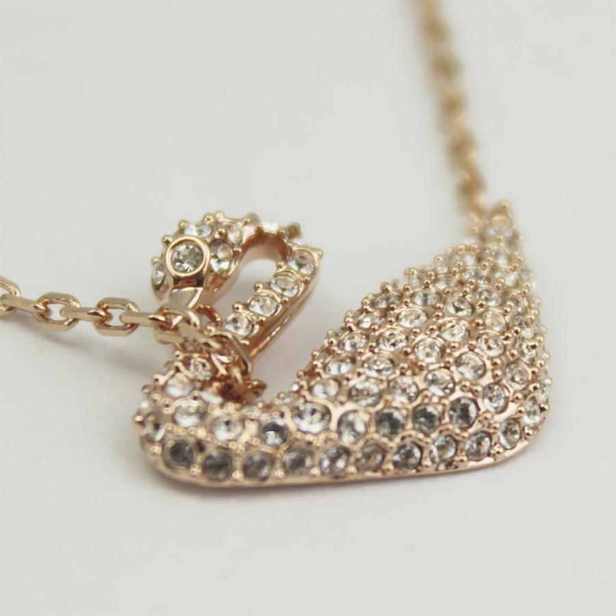 スワロフスキー ネックレス ペンダント レディース Swan スワン ローズゴールド/クリア SWAROVSKI 5121597｜goguysshop｜03