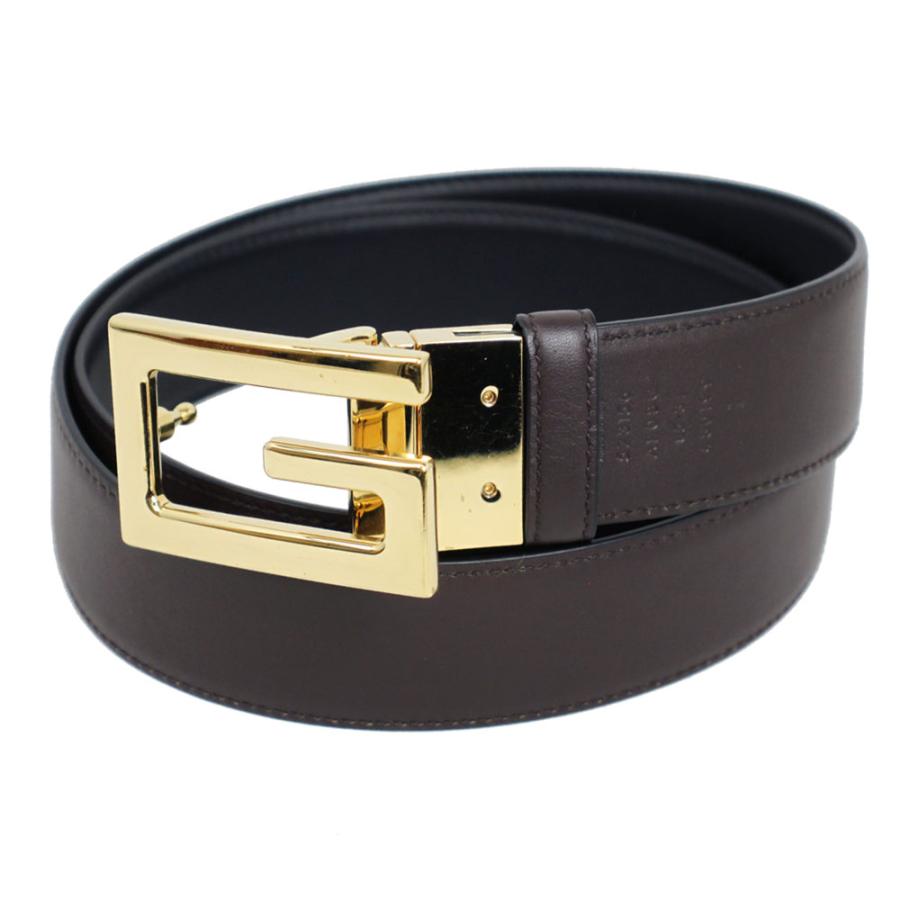 GUCCI グッチ　ベルト　レザー　ブラウン　ゴールド GUCCI グッチ ベルト ホースヘッド Gロゴ レザー/メタル ダーク