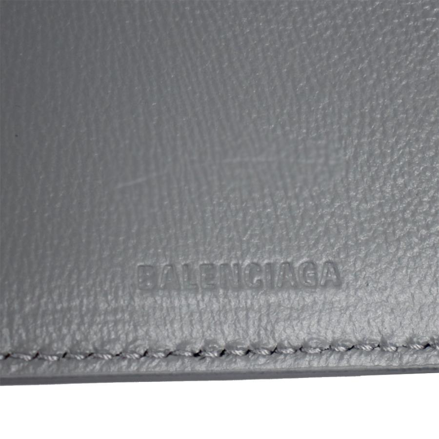 最終お値下げ！︎︎BALENCIAGA グレー 二つ折り財布︎✧ 新品 BALENCIAGA バレンシアガ 折り財布 2つ折り財布 グレー
