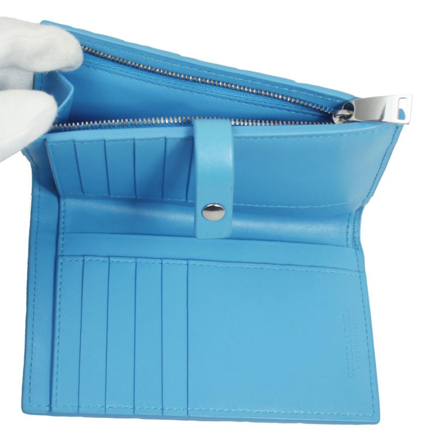ボッテガヴェネタ 財布 レディース BOTTEGA VENETA 二つ折り財布 イントレチャート ブルー SWIMMING 609070 VCPP3 4611 | BOTTEGA VENETA | 02