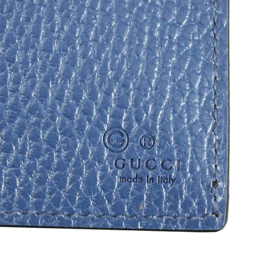 グッチ 財布 メンズ GUCCI 二つ折り札入れ インターロッキングG レザー ブラック/ブルー系 アウトレット 611229 CAO2N 1040｜goguysshop｜05